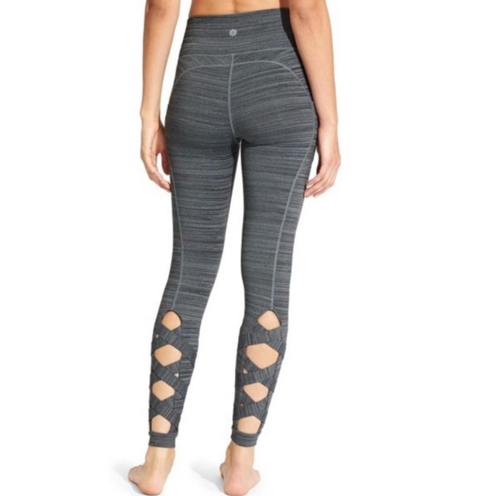 Athleta Womens High Rise Cutout Chaturanga Leggings 457430 medium Spacedye E19